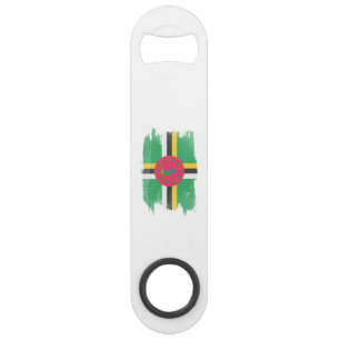 Dominica flag brush stroke, national flag speed flaschenöffner