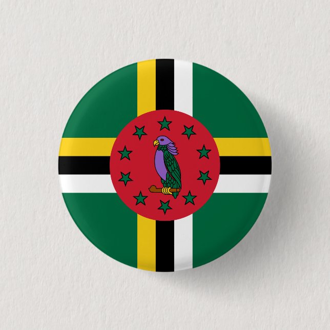 Dominica Flag Button (Vorderseite)