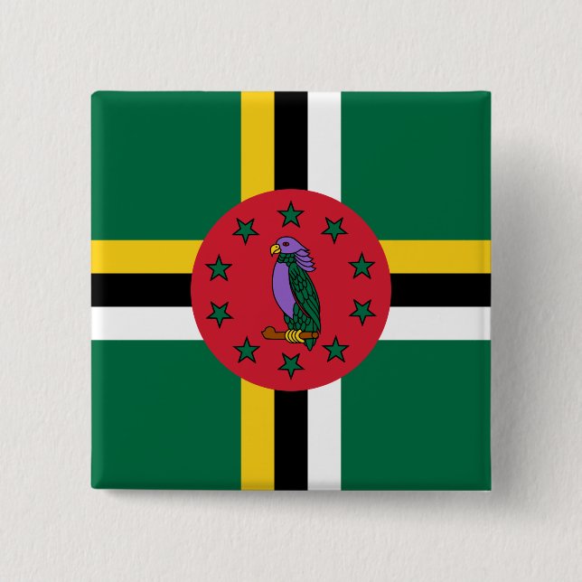 Dominica Flag Button (Vorderseite)