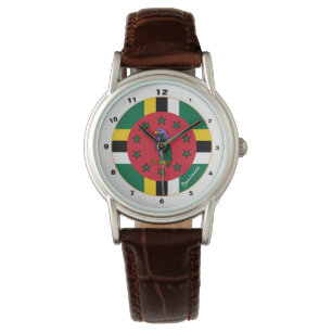 Dominica Flag & Dominica trendy mode /design Armbanduhr