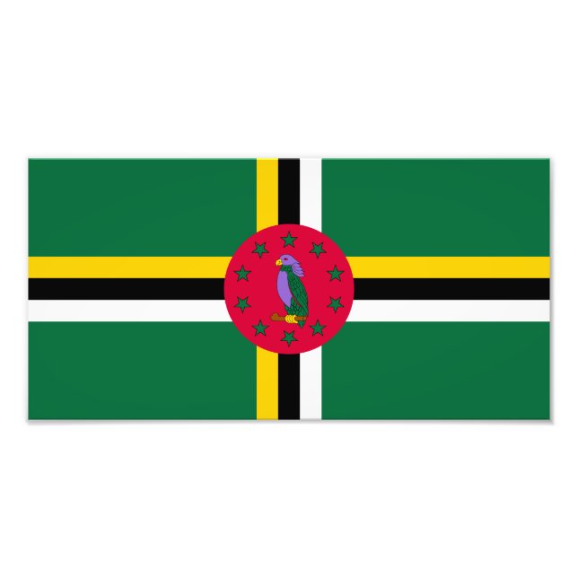 Dominica Flag Fotodruck (Vorne)