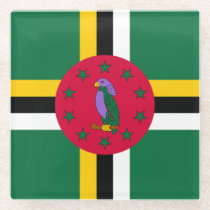 Dominica Flag Glasuntersetzer