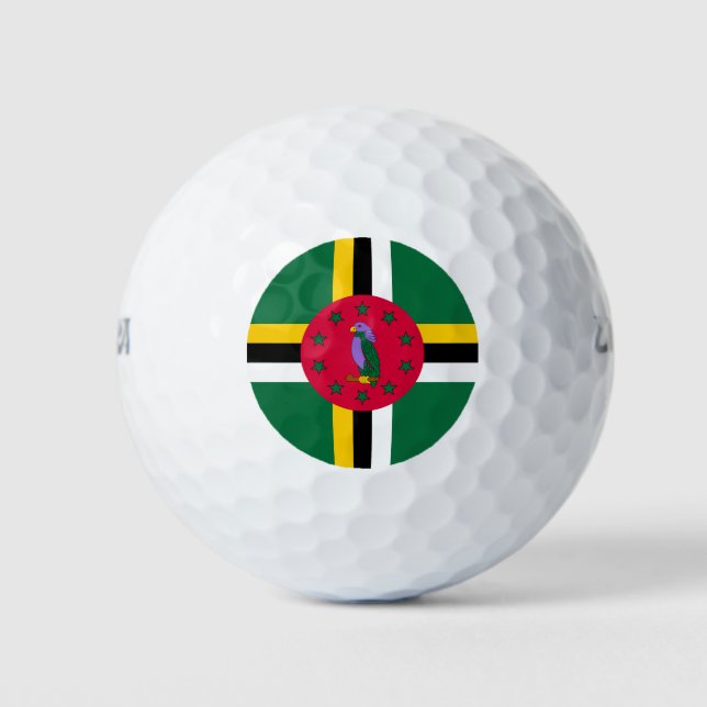 Dominica Flag Golfball (Vorderseite)