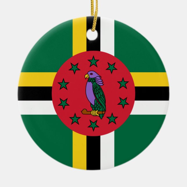 Dominica Flag Keramik Ornament (Vorne)