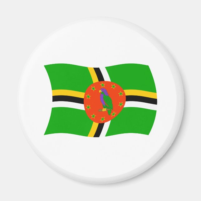 Dominica Flag Magnet (Vorne)