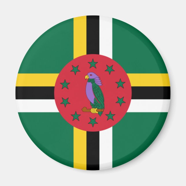Dominica Flag Magnet (Vorne)