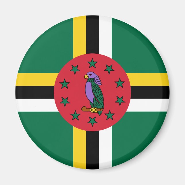 Dominica Flag Magnet (Vorne)