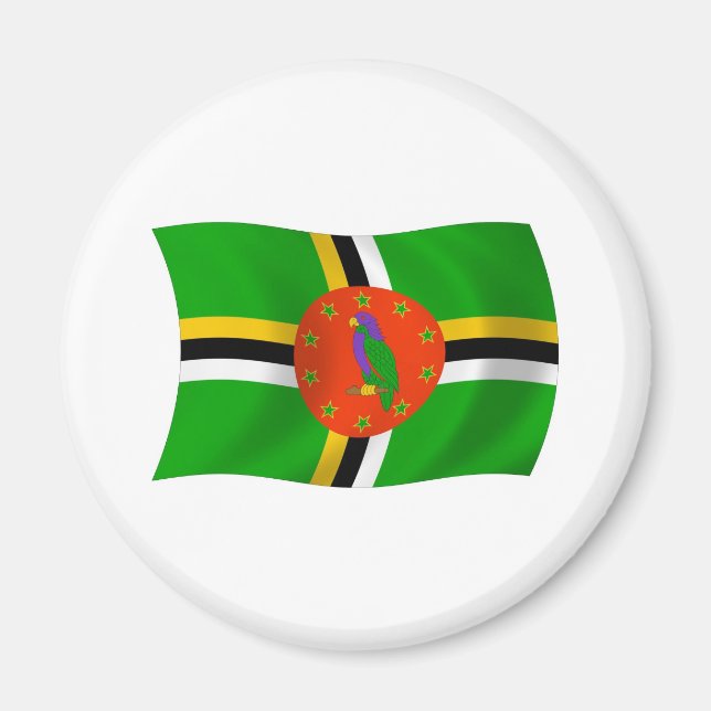 Dominica Flag Magnet (Vorne)
