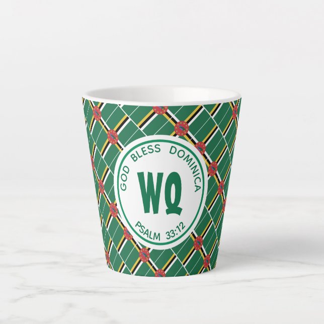 DOMINICA FLAG Patriotic Customizable dominikanisch Milchtasse (Vorderseite)