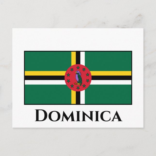 Dominica Flag Postkarte (Vorderseite)