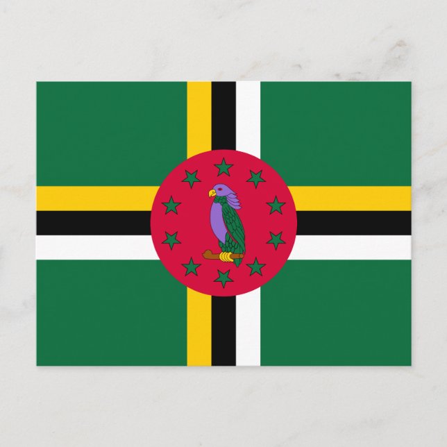 Dominica Flag Postkarte (Vorderseite)