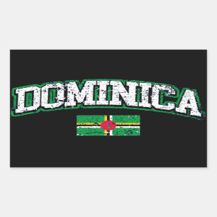 Dominica Flag Rechteckiger Aufkleber