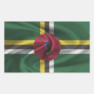 Dominica Flag Rechteckiger Aufkleber