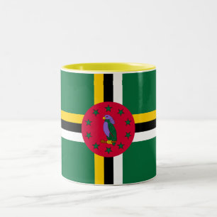 Dominica Flag Zweifarbige Tasse