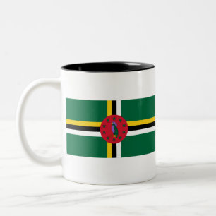 Dominica Flag Zweifarbige Tasse