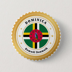 Dominica-Flagge Button