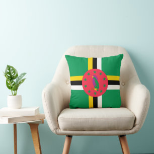 Dominica-Flagge Kissen