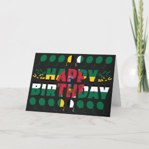 Dominica-Flagge Patriotischer Geburtstag Karte