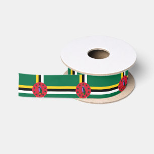 Dominica-Flagge Satinband