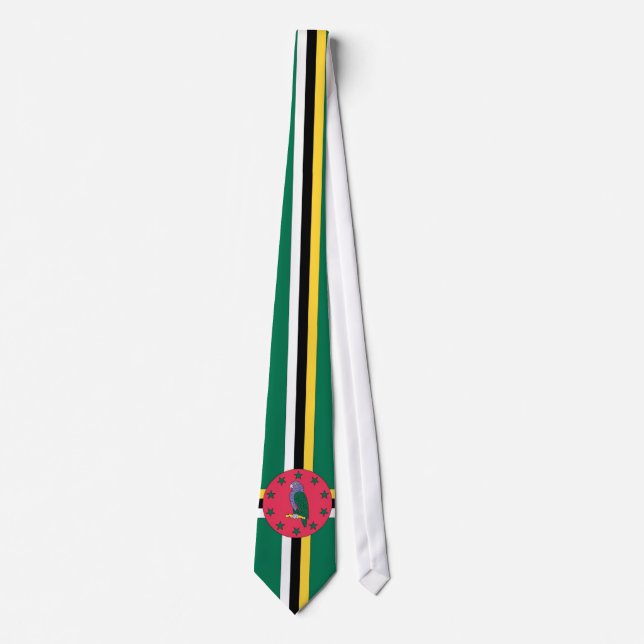 Dominica-Flaggen-Krawatte Krawatte (Vorderseite)