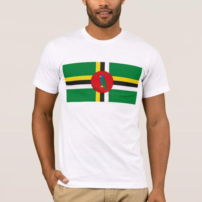 Dominica-Flaggen-T - Shirt (Vorderseite)