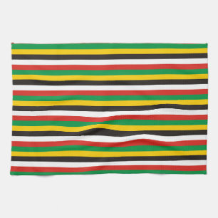 Dominica Guyana-Flaggenstreifen Land Linienmuster Geschirrtuch