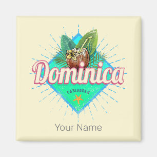 Dominica Karibik Retro Urlaub Vintage Insel Magnet