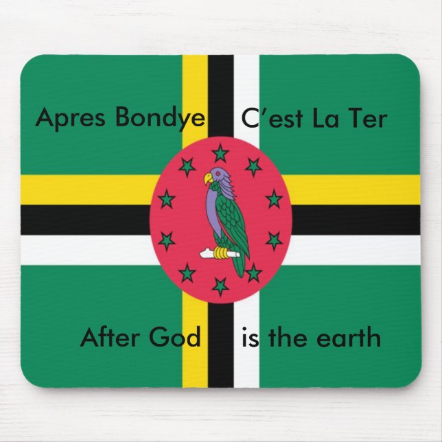 Dominica-Mausunterlage Mousepad (Vorne)