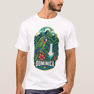 Dominica Mid-Century Nature Insel T-Shirt