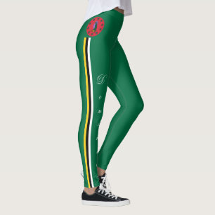 Dominica mode Leggings, Dominica Flag /sports Leggings
