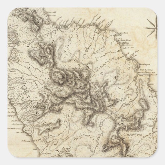 Dominica Quadratischer Aufkleber (Vorderseite)