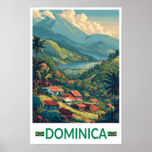 Dominica Reise Kunst Vintage Poster