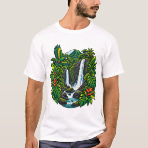 Dominica Trafalgar Wasserfälle Papagei T-Shirt