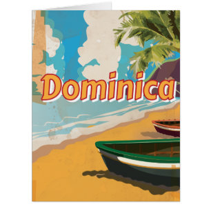 Dominica Vintager Urlaub Poster