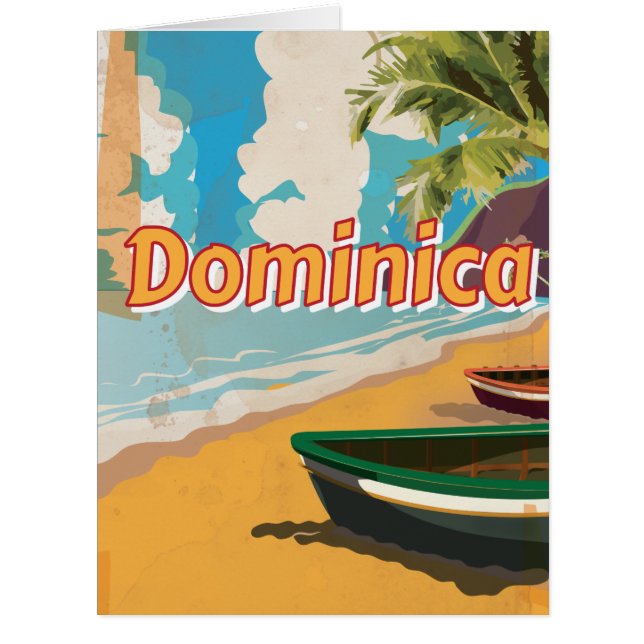 Dominica Vintager Urlaub Poster (Vorderseite)