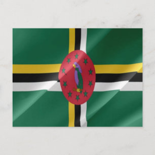 Dominica - Wellen der dominikanischen Flagge - Postkarte