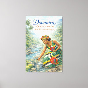 Dominica, wo die Flüsse singen und die Berge Leinwanddruck