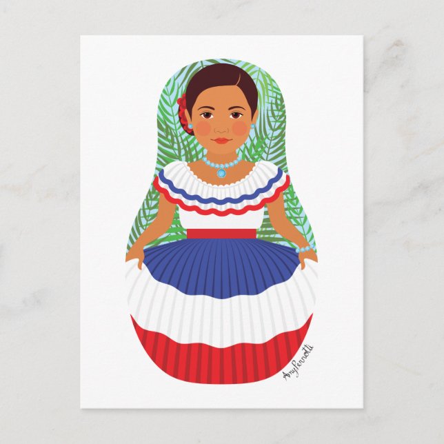 Dominican Matryoshka Postcard Postkarte (Vorderseite)