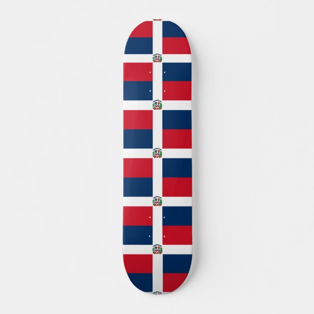 Dominican Republic flag Skateboard (Vorne)