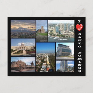 Dominican Republic - Santo Domingo - I Love - Postkarte