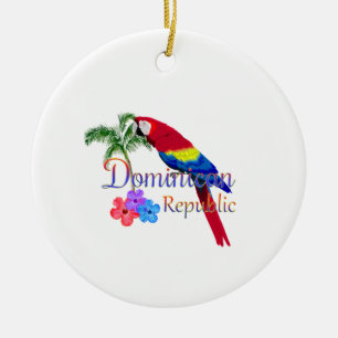 Dominican Republic Tropical Keramik Ornament