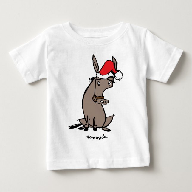 Dominick der Esel Baby T-shirt (Vorderseite)