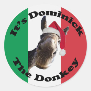 dominick der Esel Runder Aufkleber