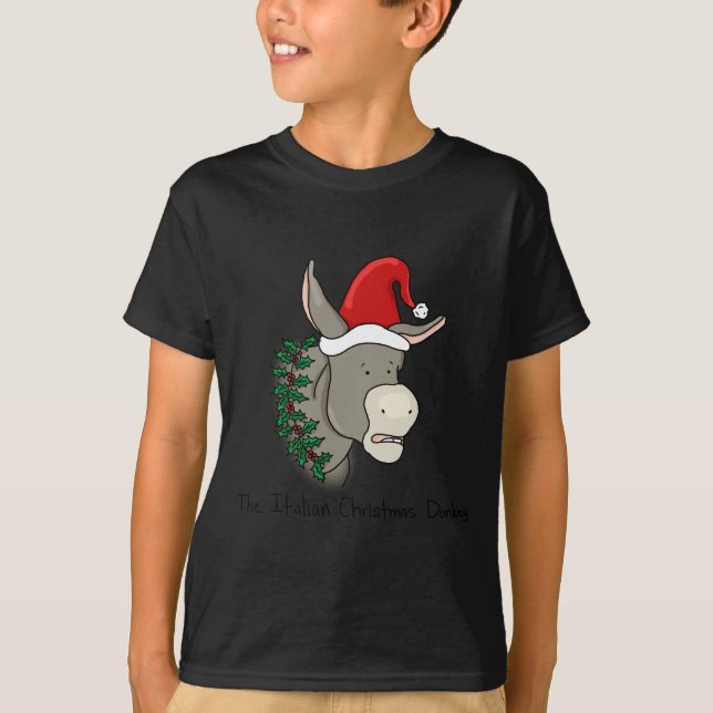 Dominick der italienische Weihnachtsesel T-Shirt (Vorderseite)