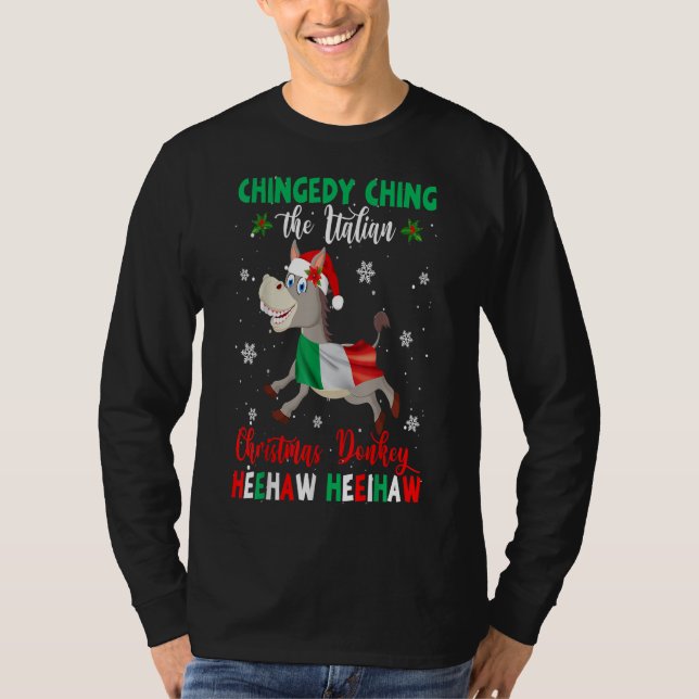 Dominick The Christmas Donkey-italienisch T-Shirt (Vorderseite)