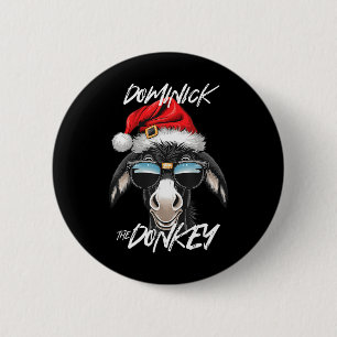 Dominick The Donkey Funny Christmas Italienischer Button