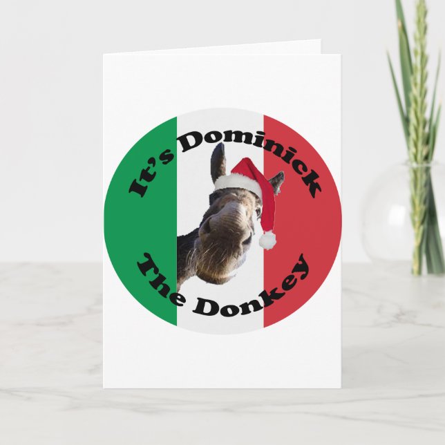 dominieren den Esel Feiertagskarte (Vorderseite)