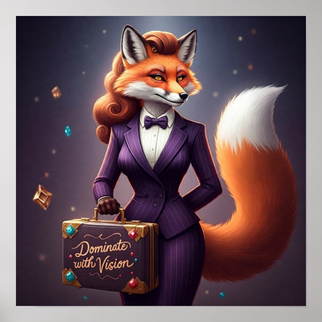 Dominieren mit Vision - Femme Fox Power Poster (Vorne)
