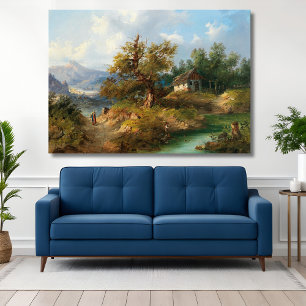 Dominik Schufried Eine Berglandschaft mit... Leinwanddruck