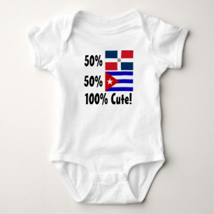 Dominikaner 100% 50% Kubaner-50% niedlich Baby Strampler